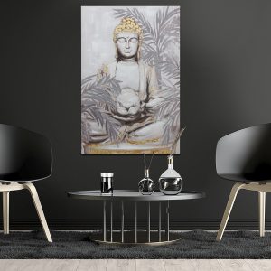 Cuadro Abstracto Buda Sentado Gold 1
